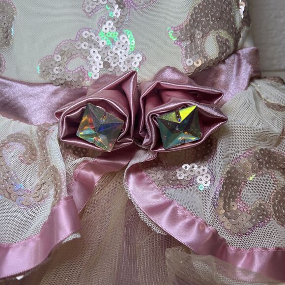 Weissman Be True Costume Ballet Small Child Sequined Pink 10798 Skirt Dance Tap - Picture 4 of 9